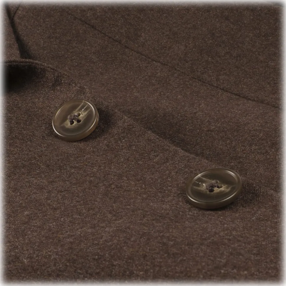 Viola Milano - Sartorial Wool and Cashmere Blazer - Brown - Handmade in Italy - Luxury Exclusive Collection - Avvenice