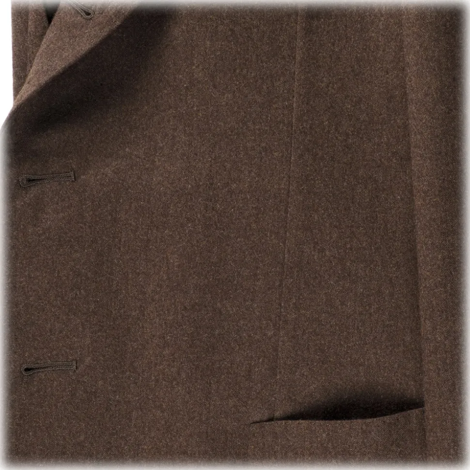 Viola Milano - Sartorial Wool and Cashmere Blazer - Brown - Handmade in Italy - Luxury Exclusive Collection - Avvenice