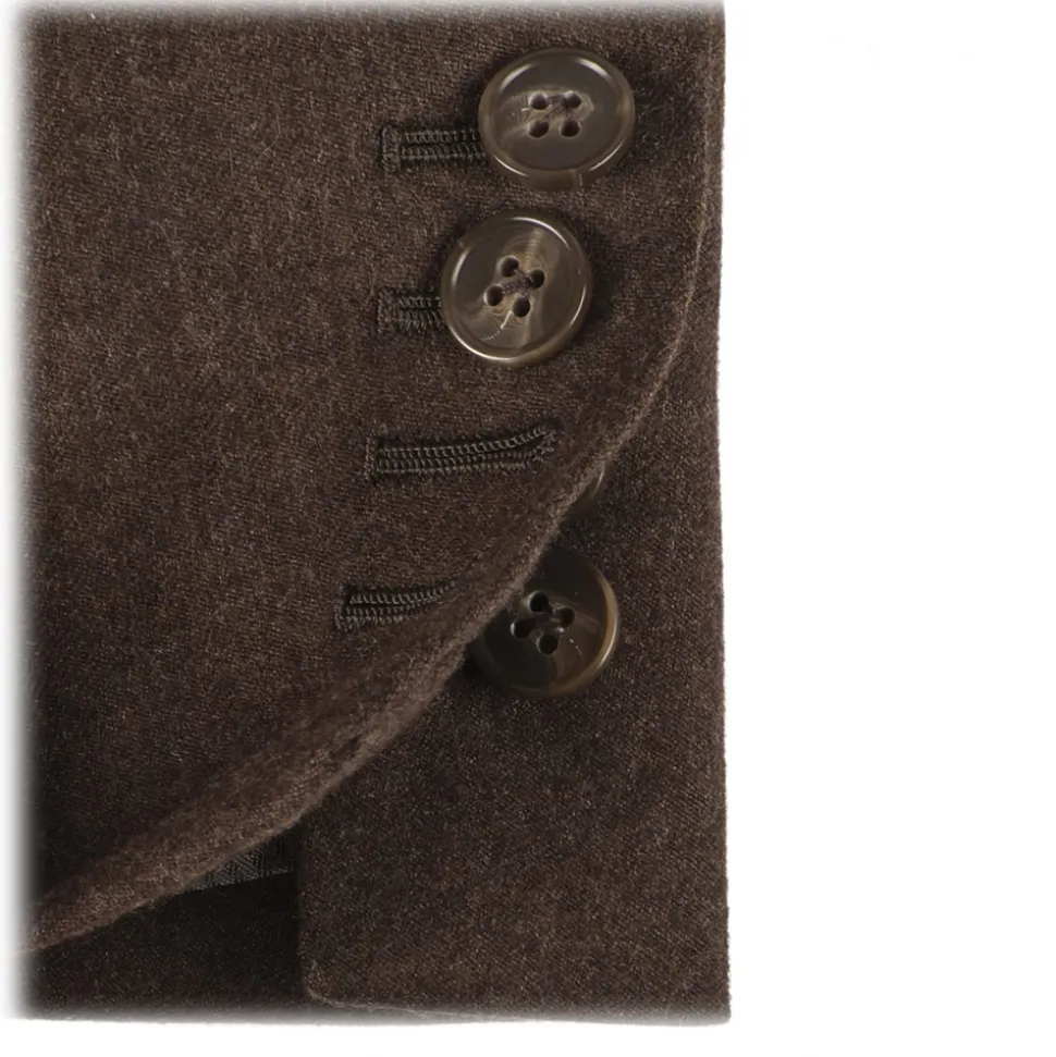 Viola Milano - Sartorial Wool and Cashmere Blazer - Brown - Handmade in Italy - Luxury Exclusive Collection - Avvenice