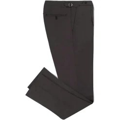 Viola Milano - Single Pleated Wool Pants with Side Adjusters - Mid Grey - Handmade in Italy - Luxury Exclusive Collection - Avvenice