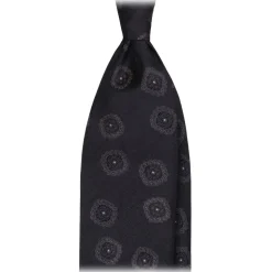 Viola Milano - Solaro Floral Handrolled Woven Silk Tie - Brown Mix - Handmade in Italy - Luxury Exclusive Collection - Avvenice