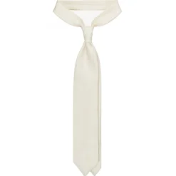 Viola Milano - Solaro Woven Handrolled Wool/Silk Tie - Natural - Handmade in Italy - Luxury Exclusive Collection - Avvenice