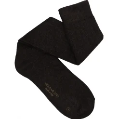 Viola Milano - Solid 100% Cashmere Over-The-Calf Socks - Brown - Handmade in Italy - Luxury Exclusive Collection - Avvenice
