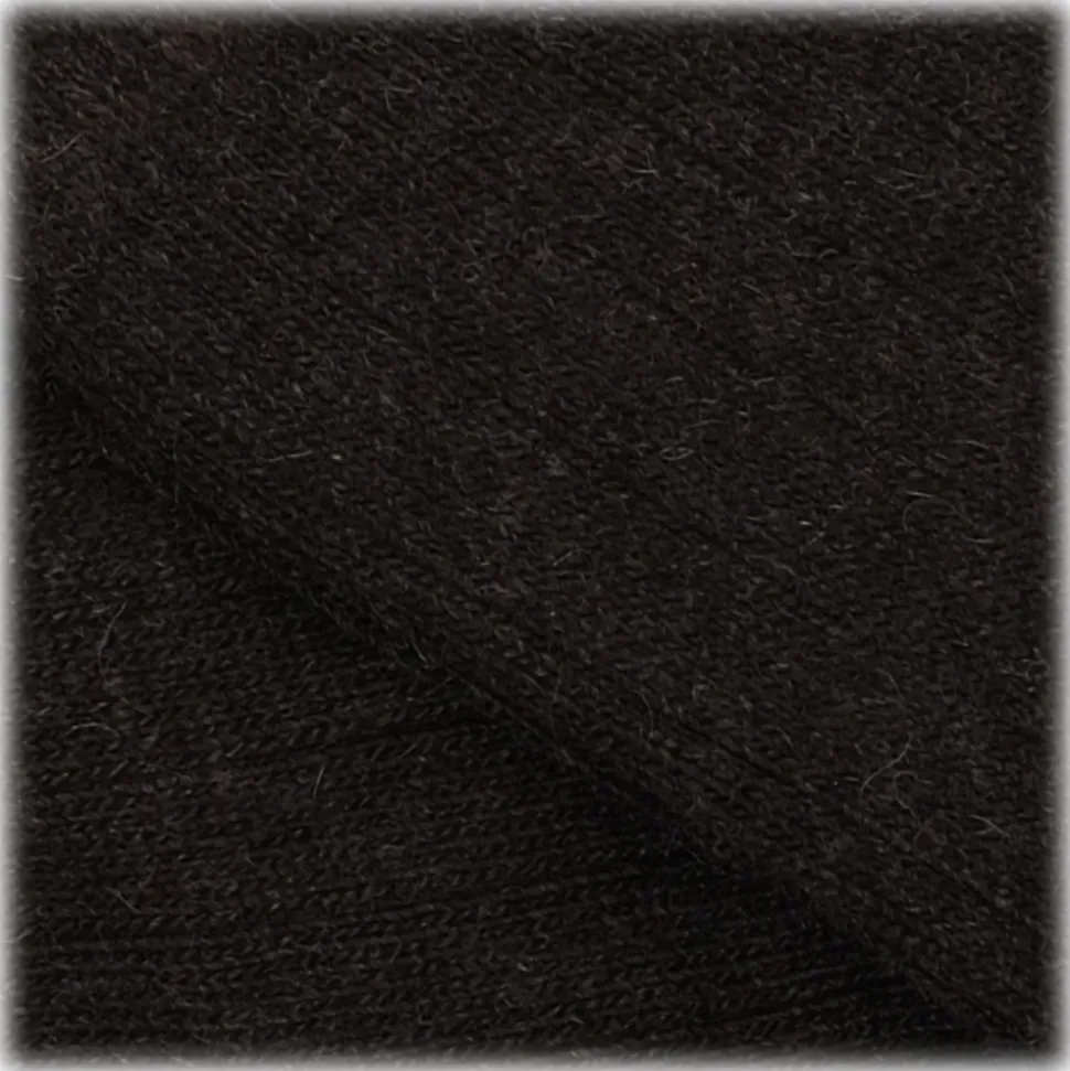 Viola Milano - Solid 100% Cashmere Over-The-Calf Socks - Brown - Handmade in Italy - Luxury Exclusive Collection - Avvenice