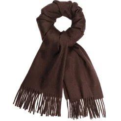 Viola Milano - Solid 100% Zibellino Cashmere Scarf - Brown - Handmade in Italy - Luxury Exclusive Collection - Avvenice