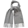 Viola Milano - Solid 100% Zibellino Cashmere Scarf - Light Grey - Handmade in Italy - Luxury Exclusive Collection - Avvenice
