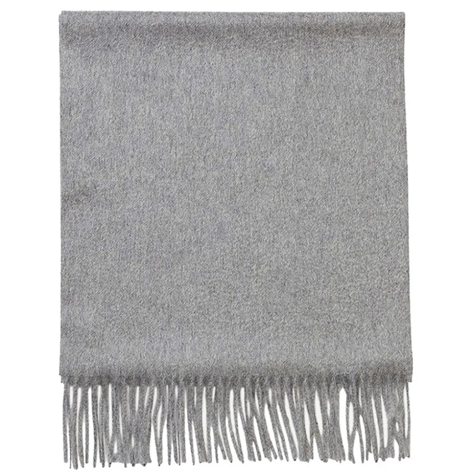 Viola Milano - Solid 100% Zibellino Cashmere Scarf - Light Grey - Handmade in Italy - Luxury Exclusive Collection - Avvenice