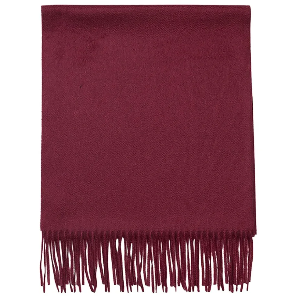 Viola Milano - Solid 100% Zibellino Cashmere Scarf - Burgundy - Handmade in Italy - Luxury Exclusive Collection - Avvenice