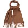 Viola Milano - Solid 100% Zibellino Cashmere Scarf - Cinnamon - Handmade in Italy - Luxury Exclusive Collection - Avvenice
