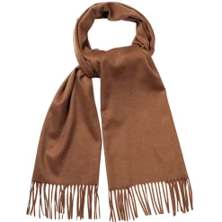 Viola Milano - Solid 100% Zibellino Cashmere Scarf - Cinnamon - Handmade in Italy - Luxury Exclusive Collection - Avvenice