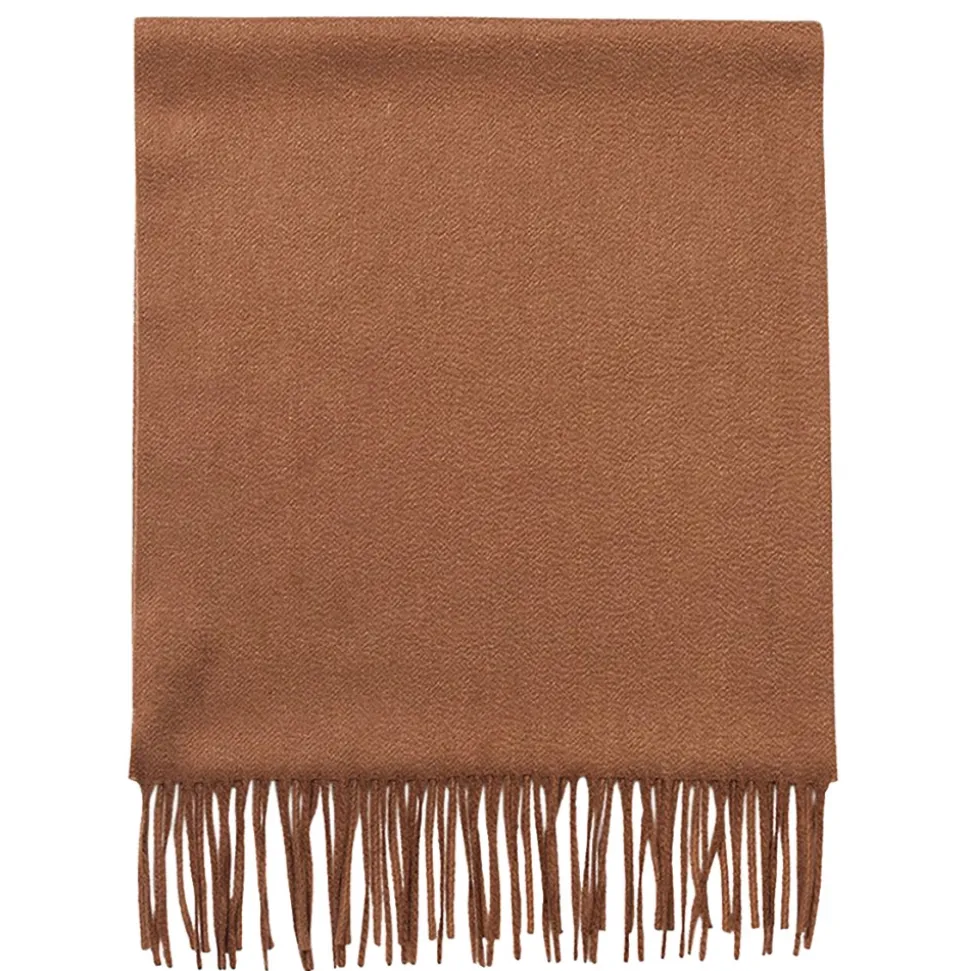 Viola Milano - Solid 100% Zibellino Cashmere Scarf - Cinnamon - Handmade in Italy - Luxury Exclusive Collection - Avvenice
