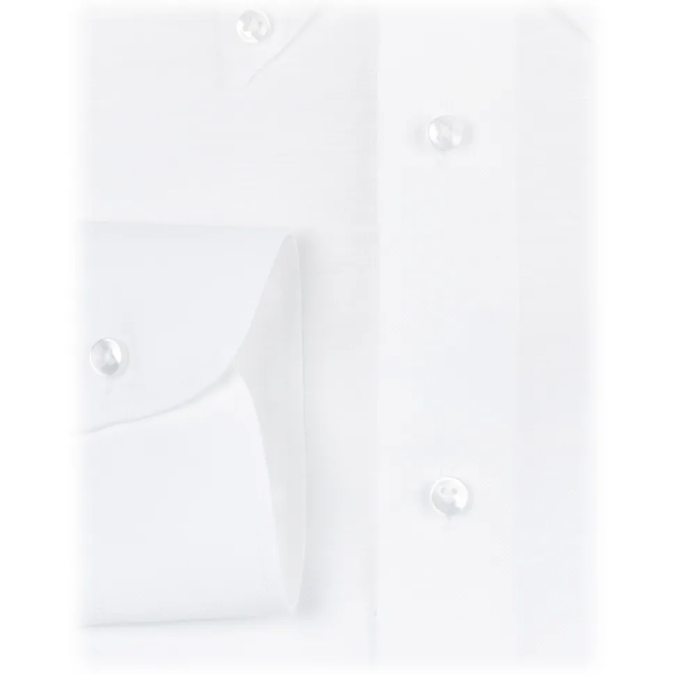 Viola Milano - Solid Carlo Riva Oxford/Linen Button-Down Shirt - White - Handmade in Italy - Luxury Exclusive Collection - Avvenice