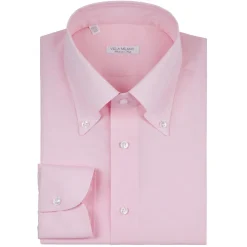 Viola Milano - Solid Carlo Riva Voila Tela Button-Down Shirt - Pink - Handmade in Italy - Luxury Exclusive Collection - Avvenice