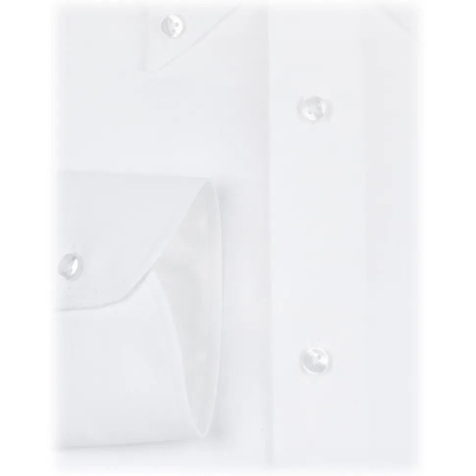 Viola Milano - Solid Carlo Riva Popline Doppio Button-Down Shirt - White - Handmade in Italy - Luxury Exclusive Collection - Avvenice