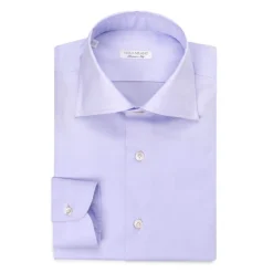 Viola Milano - Solid Color Shirt - Viola Blue - Handmade in Italy - Luxury Exclusive Collection - Avvenice