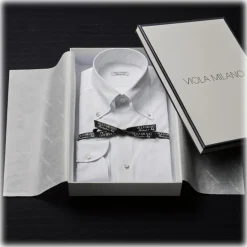 Viola Milano - Solid Color Shirt - White - Handmade in Italy - Luxury Exclusive Collection - Avvenice