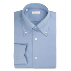 Viola Milano - Solid Color Shirt - Sea II - Handmade in Italy - Luxury Exclusive Collection - Avvenice