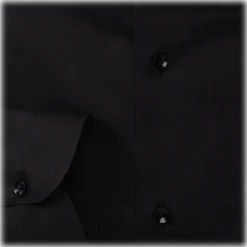 Viola Milano - Solid Cut-Away Collar Dress Shirt - Midnight Navy - Handmade in Italy - Luxury Exclusive Collection - Avvenice