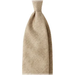 Viola Milano - Solid 7-fold Handrolled 100% Cashmere Tie - Sand - Handmade in Italy - Luxury Exclusive Collection - Avvenice