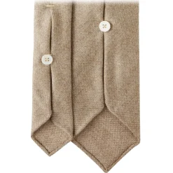 Viola Milano - Solid 7-fold Handrolled 100% Cashmere Tie - Sand - Handmade in Italy - Luxury Exclusive Collection - Avvenice