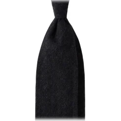 Viola Milano - Solid 7-fold Handrolled 100% Cashmere Tie - Charcoal - Handmade in Italy - Luxury Exclusive Collection - Avvenice