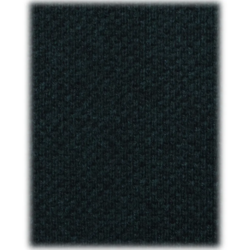 Viola Milano - Solid Knitted 100% Cashmere Tie - Forest - Handmade in Italy - Luxury Exclusive Collection - Avvenice