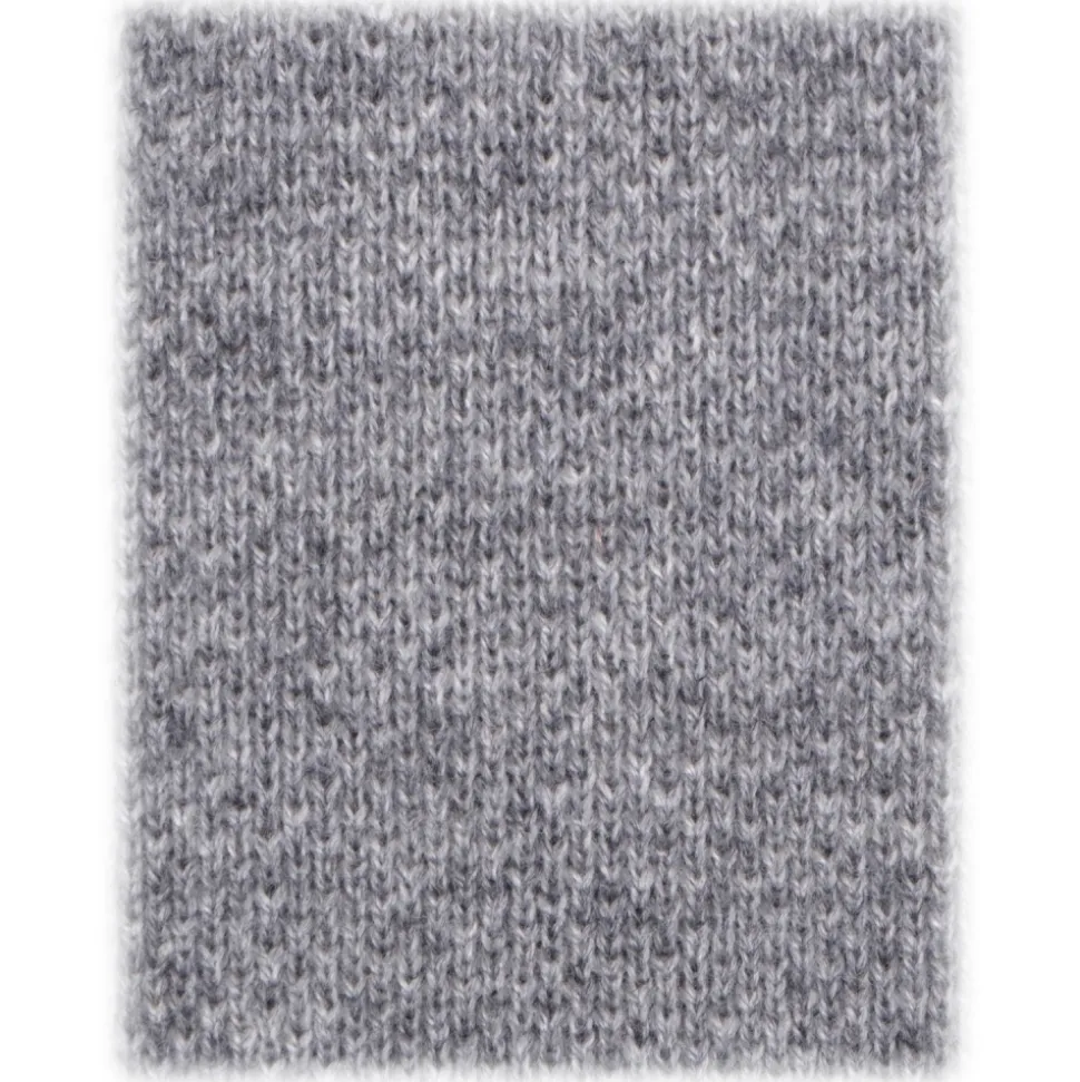 Viola Milano - Solid Knitted 100% Cashmere Tie - Light Grey - Handmade in Italy - Luxury Exclusive Collection - Avvenice