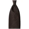 Viola Milano - Solid Woven Grenadine/Shantung Tie - Brown - Handmade in Italy - Luxury Exclusive Collection - Avvenice