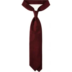 Viola Milano - Solid Woven Selftipped Silk Tie - Burgundy - Handmade in Italy - Luxury Exclusive Collection - Avvenice