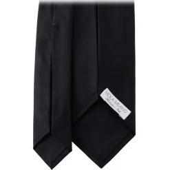 Viola Milano - Solid Woven Handrolled Silk Tie - Navy - Handmade in Italy - Luxury Exclusive Collection - Avvenice