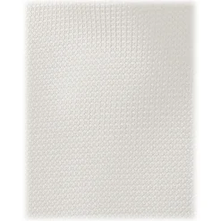 Viola Milano - Solid Woven Selftipped Silk Tie - Ivory - Handmade in Italy - Luxury Exclusive Collection - Avvenice