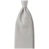 Viola Milano - Solid Woven Selftipped Silk Tie - Silver II - Handmade in Italy - Luxury Exclusive Collection - Avvenice