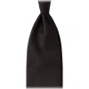 Viola Milano - Solid Woven Selftipped Silk Tie - Black - Handmade in Italy - Luxury Exclusive Collection - Avvenice