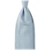 Viola Milano - Solid Woven Selftipped Silk Tie - Light Blue - Handmade in Italy - Luxury Exclusive Collection - Avvenice