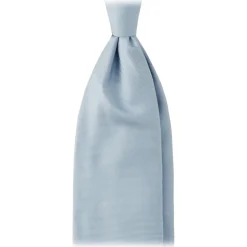 Viola Milano - Solid Woven Selftipped Silk Tie - Light Blue - Handmade in Italy - Luxury Exclusive Collection - Avvenice