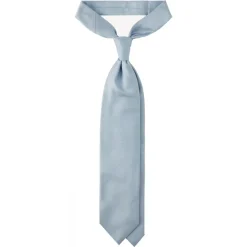 Viola Milano - Solid Woven Selftipped Silk Tie - Light Blue - Handmade in Italy - Luxury Exclusive Collection - Avvenice