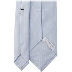 Viola Milano - Solid Woven Selftipped Silk Tie - Light Blue II - Handmade in Italy - Luxury Exclusive Collection - Avvenice