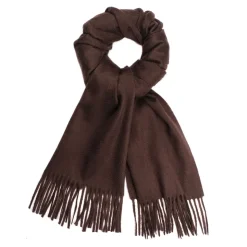 Viola Milano - Solid Zibellino Cashmere Scarf - Brown - Handmade in Italy - Luxury Exclusive Collection - Avvenice