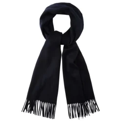 Viola Milano - Solid Zibellino Cashmere Scarf - Navy - Handmade in Italy - Luxury Exclusive Collection - Avvenice