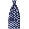 Viola Milano - Square Cube Selftipped Silk Tie - Navy - Handmade in Italy - Luxury Exclusive Collection - Avvenice