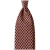 Viola Milano - Square Pattern Selftipped Silk Tie - Sand - Handmade in Italy - Luxury Exclusive Collection - Avvenice