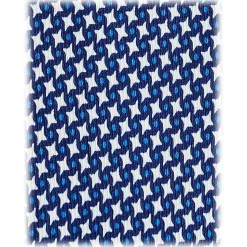 Viola Milano - Star Pattern Selftipped Silk Tie - Navy - Handmade in Italy - Luxury Exclusive Collection - Avvenice