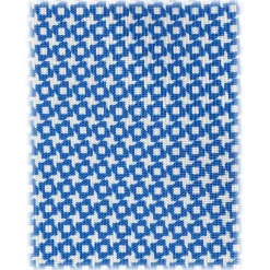 Viola Milano - Star Pattern Selftipped Italian Silk Tie - Blue - Handmade in Italy - Luxury Exclusive Collection - Avvenice