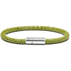 Viola Milano - Stingray Genuine Italian Leather Bracelet - Pistacchio - Handmade in Italy - Luxury Exclusive Collection - Avvenice