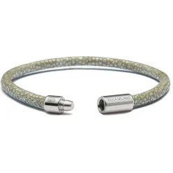 Viola Milano - Stingray Genuine Italian Leather Bracelet - Steel Green - Handmade in Italy - Luxury Exclusive Collection - Avvenice