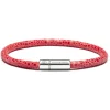 Viola Milano - Stingray Genuine Italian Leather Bracelet - Red - Handmade in Italy - Luxury Exclusive Collection - Avvenice