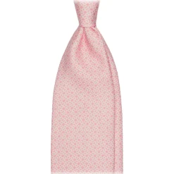 Viola Milano - Stirrups Pattern Selftipped Silk Tie - Pink - Handmade in Italy - Luxury Exclusive Collection - Avvenice