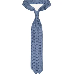 Viola Milano - Stirrups Pattern Selftipped Silk Tie - Navy - Handmade in Italy - Luxury Exclusive Collection - Avvenice