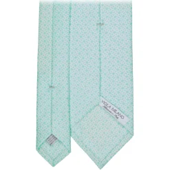 Viola Milano - Stirrups Pattern Selftipped Silk Tie - Menthol - Handmade in Italy - Luxury Exclusive Collection - Avvenice
