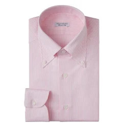 Viola Milano - Stripe American Oxford Shirt - Pink and White - Handmade in Italy - Luxury Exclusive Collection - Avvenice